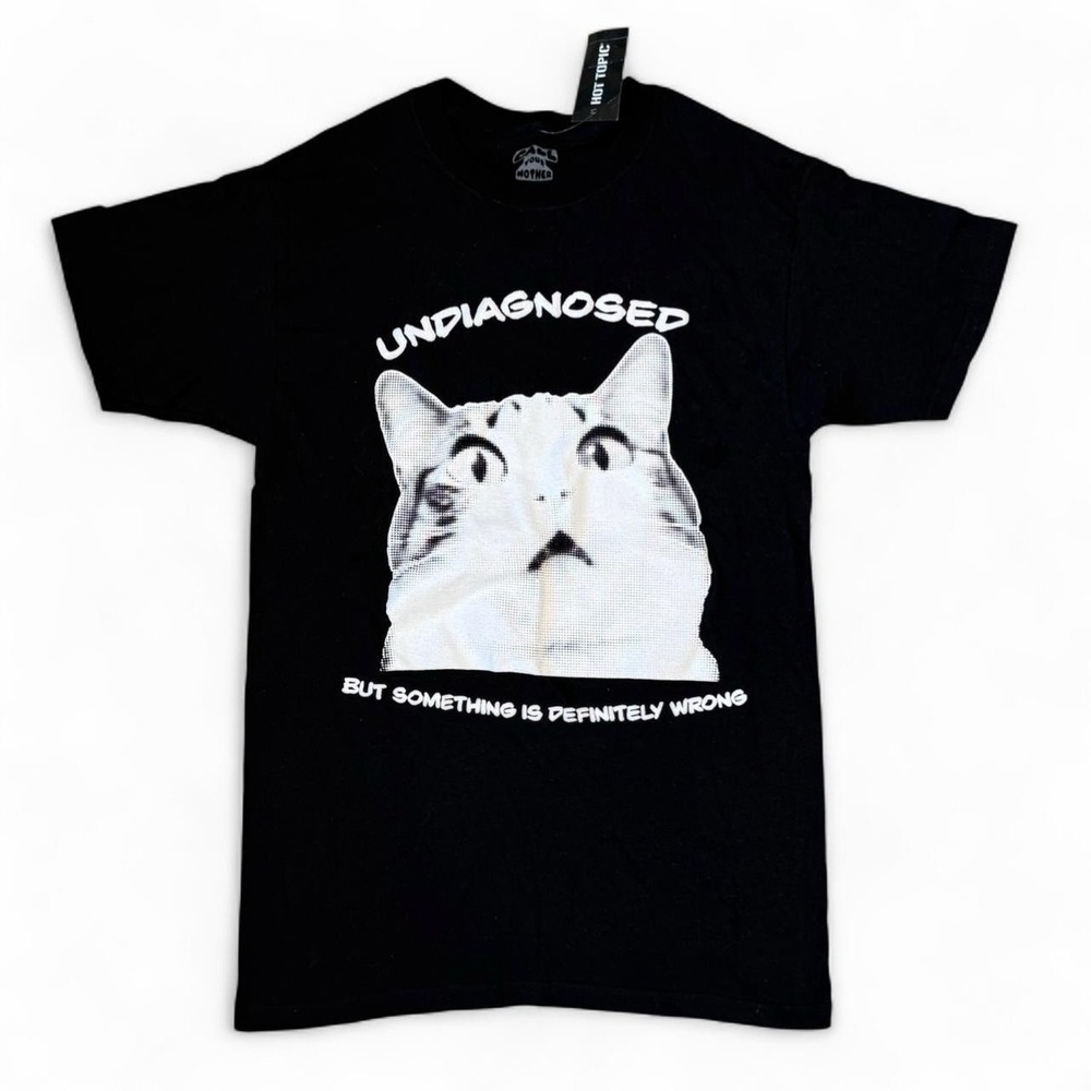 Hot Topic Undiagnosed Call Your Mother Funny Cat T-Shirt Adult Size Small Comedy